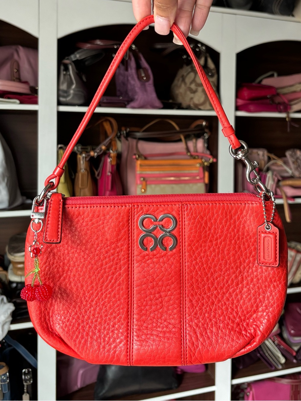 ❤️🧡COACH Julia Op Art Large Wristlet Mini Bag🧡❤️